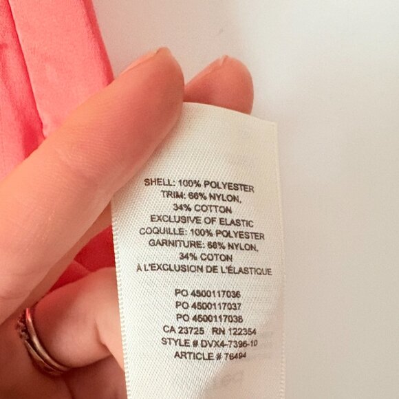 Aritzia Wilfred Sonnet Skirt Satin Midi Skirt with Lace Coral Pink Size 4 - Picture 5 of 5